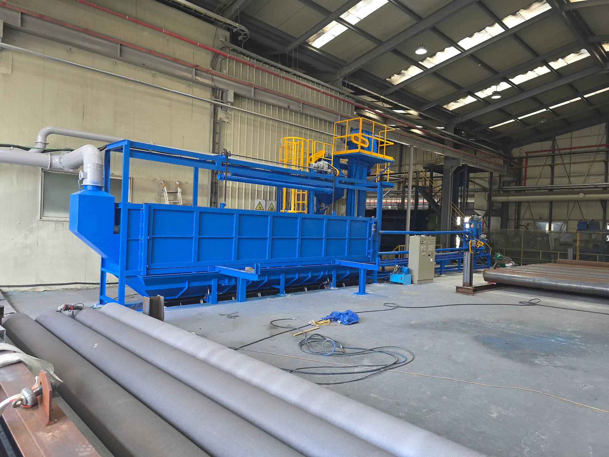 PIPE INTERNAL & OUT AIR DESCALING SHOT