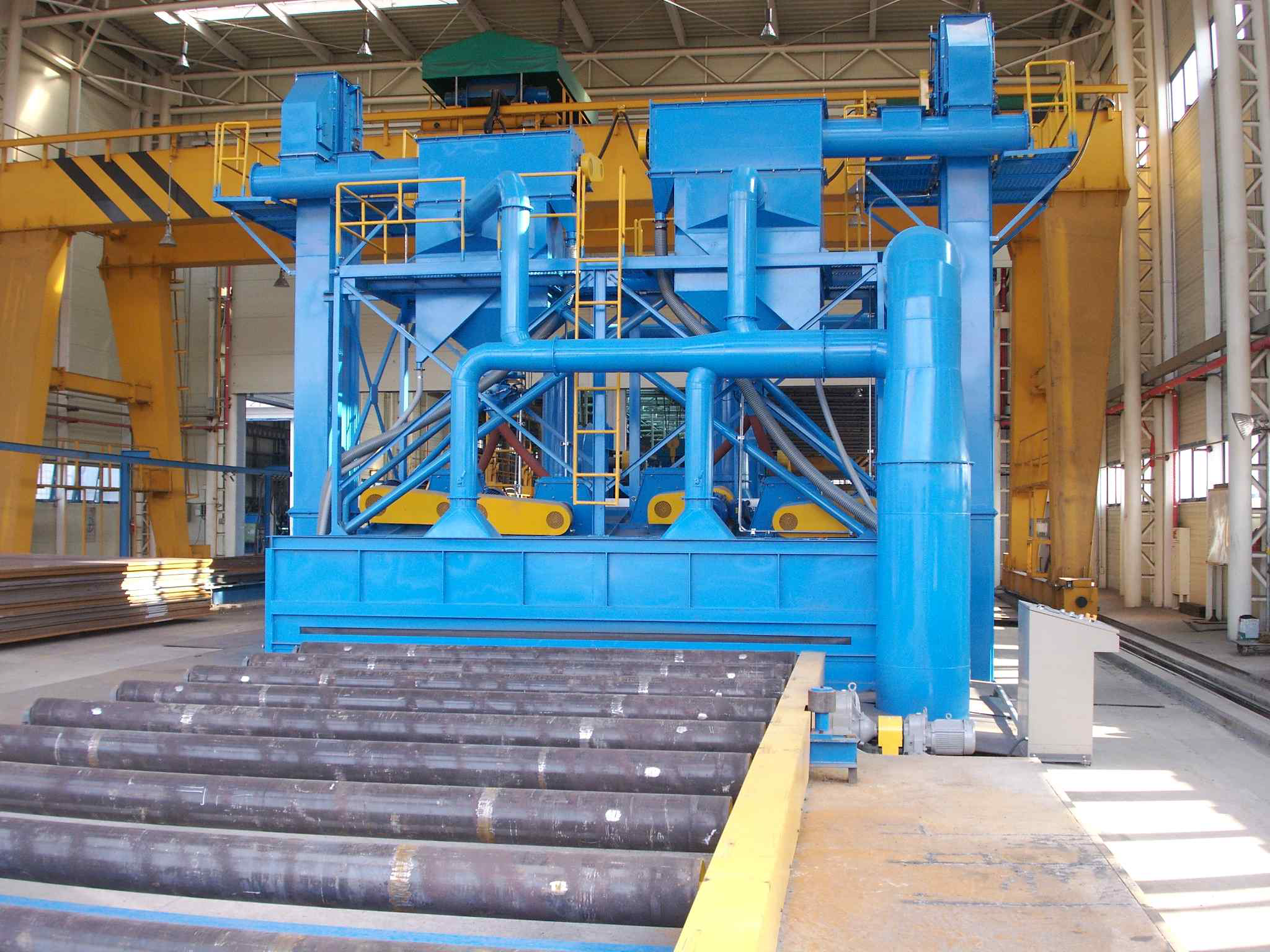 STEEL PLATE (SECTION STEEL) DESCALING SHOT BLAST M/C